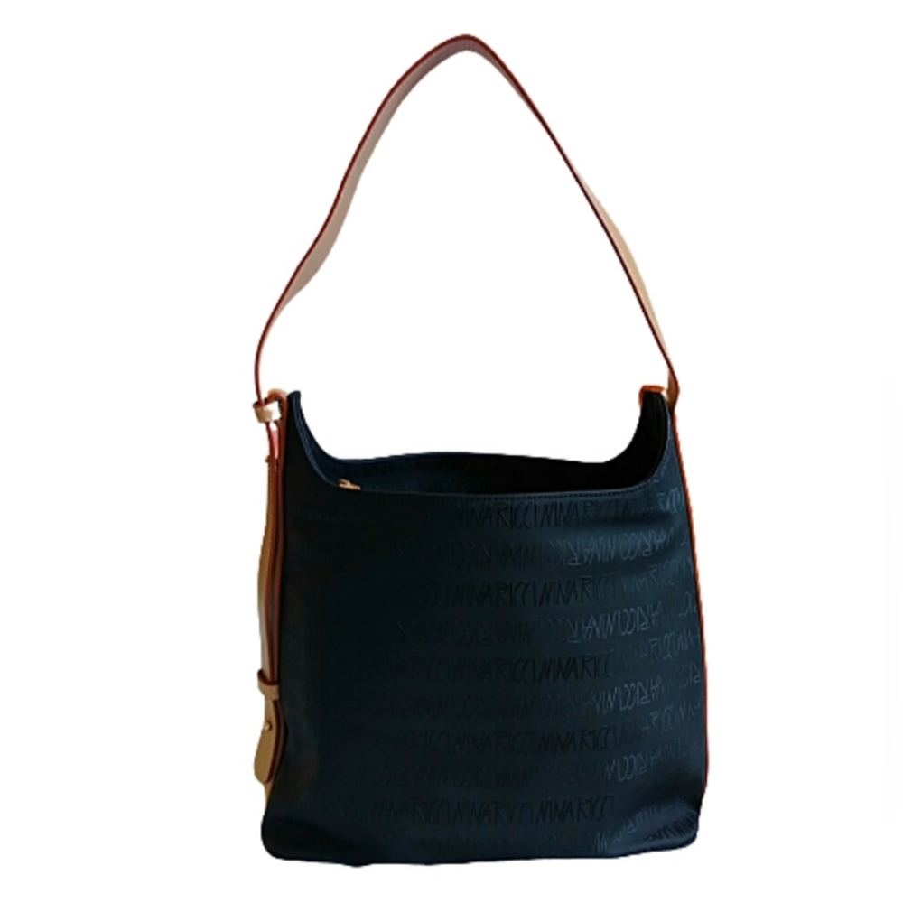 Nina Ricci Signature Canvas Black Shoulder Tote